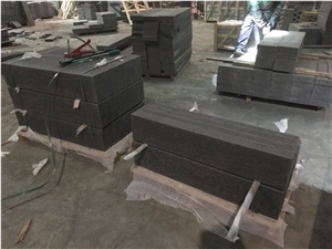 China Black Granite Flamed Kerbstone Paverstone