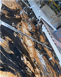 Cosmic Gold Granite Slabs Brazil Material