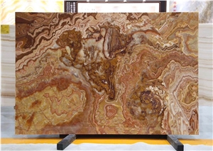 Turkey Tiger Skin Onyx Slab Cross Cut Vein