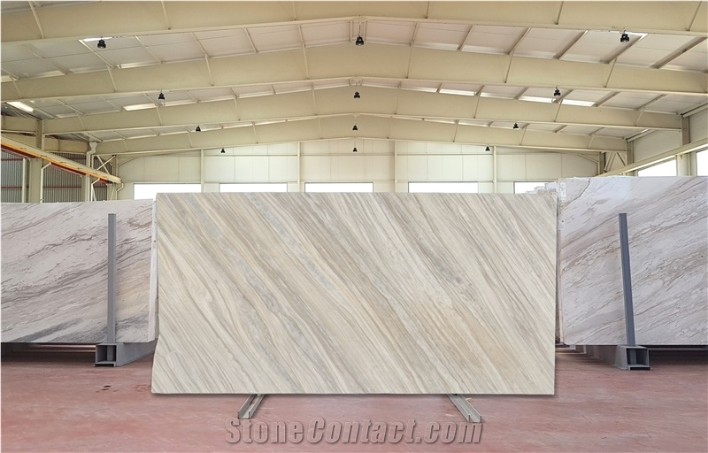 Nestos Diagonal Beige Marble Slabs
