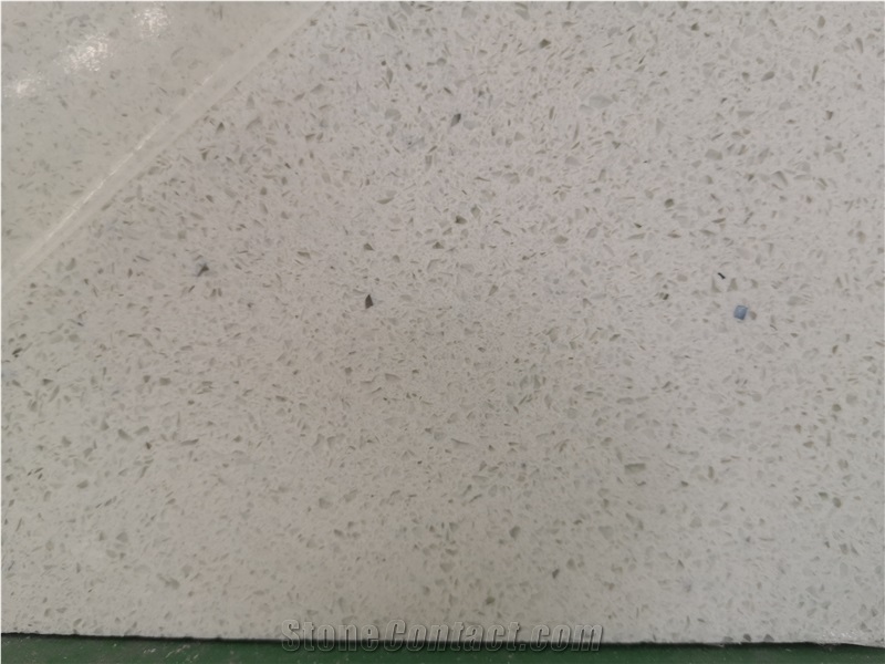Ash White Sparkle Quartz Slabs