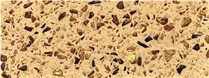 Beige Gold Quartz Stone Slab Beige Gold Quartz Stone Slab