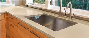 Beige Pure Colour Quartz Slabs