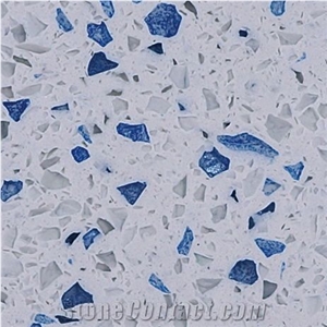 Blue Diamond Quartz Stone Slab