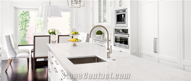 Carrara Blue/ Black Quartz Stone Slabs