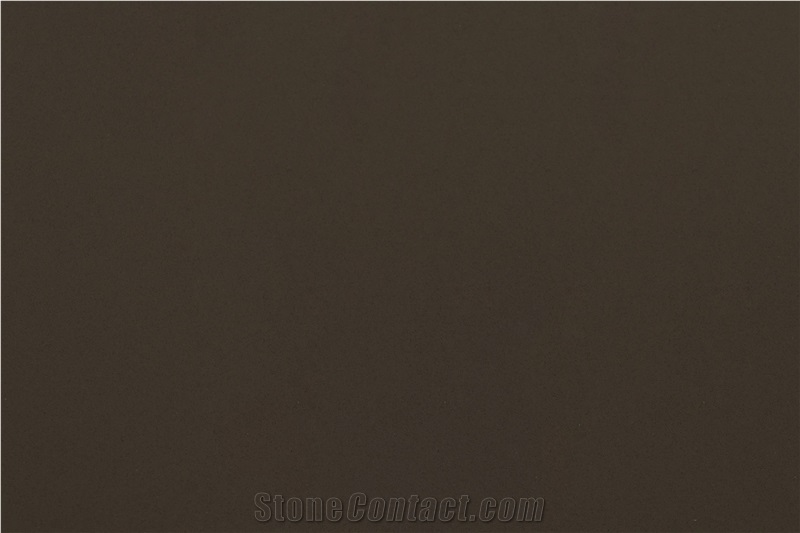 Pure Deep Brown Quartz Slabs