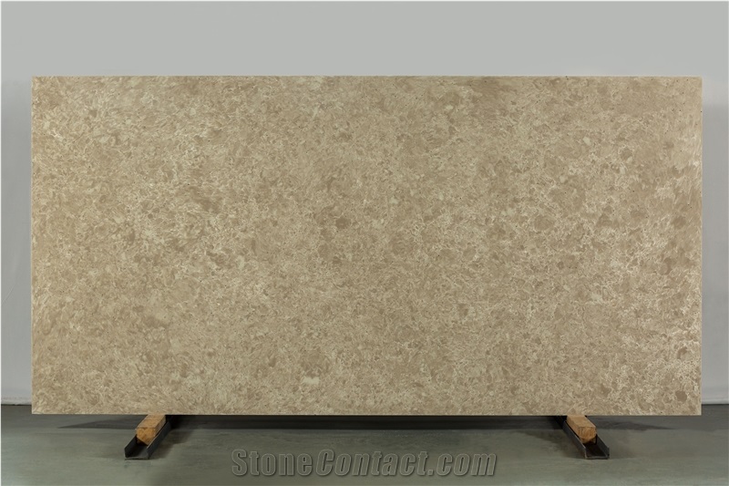 Sand Brown Textured Quartz Slabs