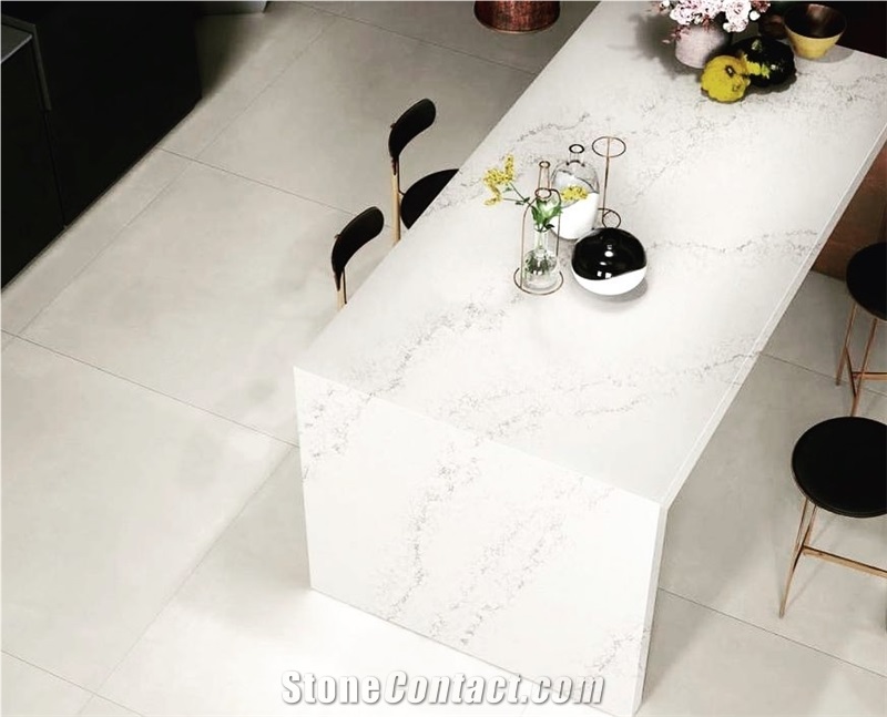 White Carrarra Quartz Stone Countertops