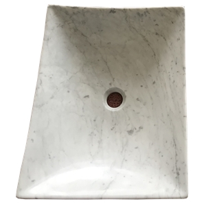 Rectangular Basin Bianco Carrara, Staturio