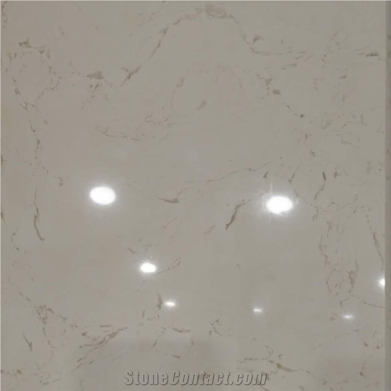 Semi White Artificial Marble Slab for Table Top
