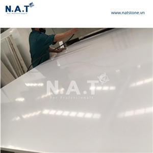 White Artificial Marble Engineered Stone Slabs