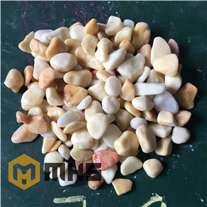 Yellow Tumbled Pebble Stone for Gardens