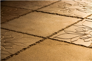 Yellow Bush Hammered Kota Stone