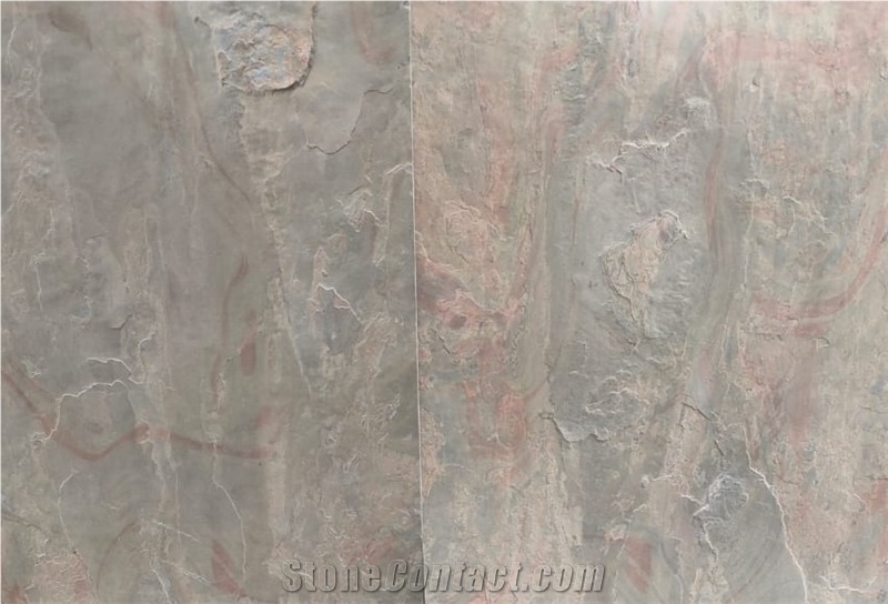 Multi Pink Slate Flexible Thin Stone Veneer Sheet