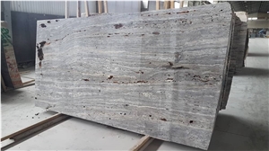 Dark Silver Travertine Slabs