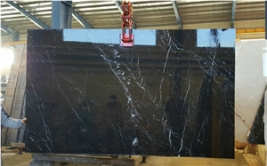 Nero Marquina Slabs, Persian Nero Marquina Marble