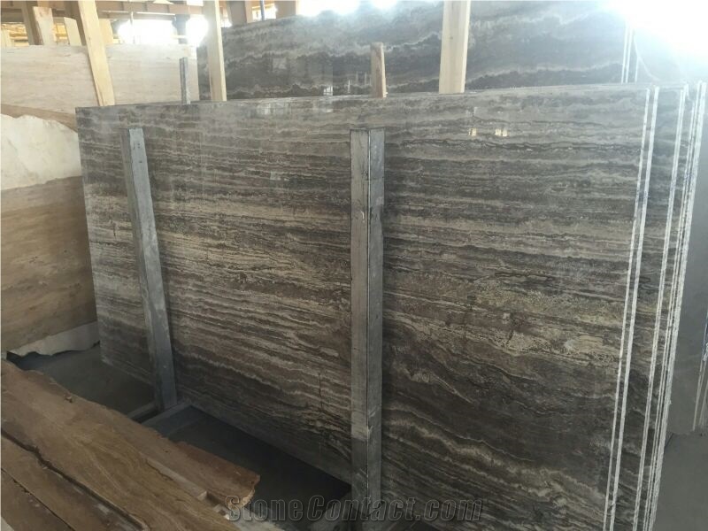 Silver Travertine Slabs