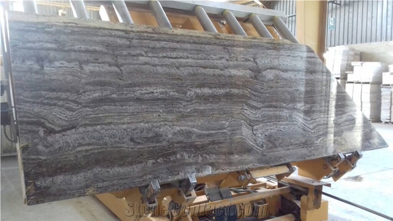 Silver Travertine Slabs