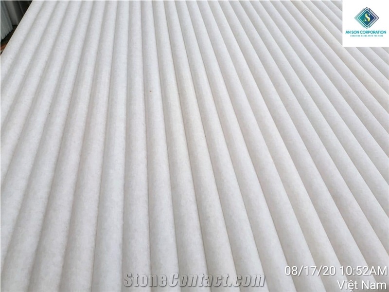 Polished White Marble for Stairs, Risers,Steps