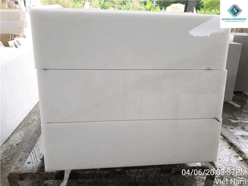 Polished White Marble for Stairs, Risers,Steps