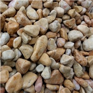 Yellow Pebble Stone for Decoration