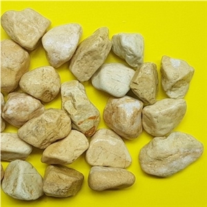Yellow Pebble Stone for Decoration