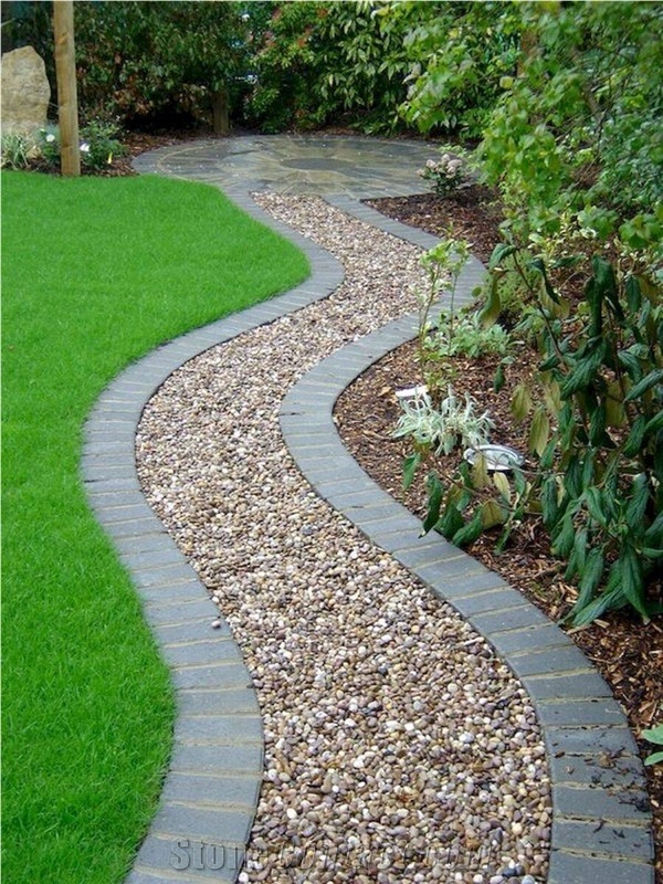 Yellow Pebble Stone for Decoration