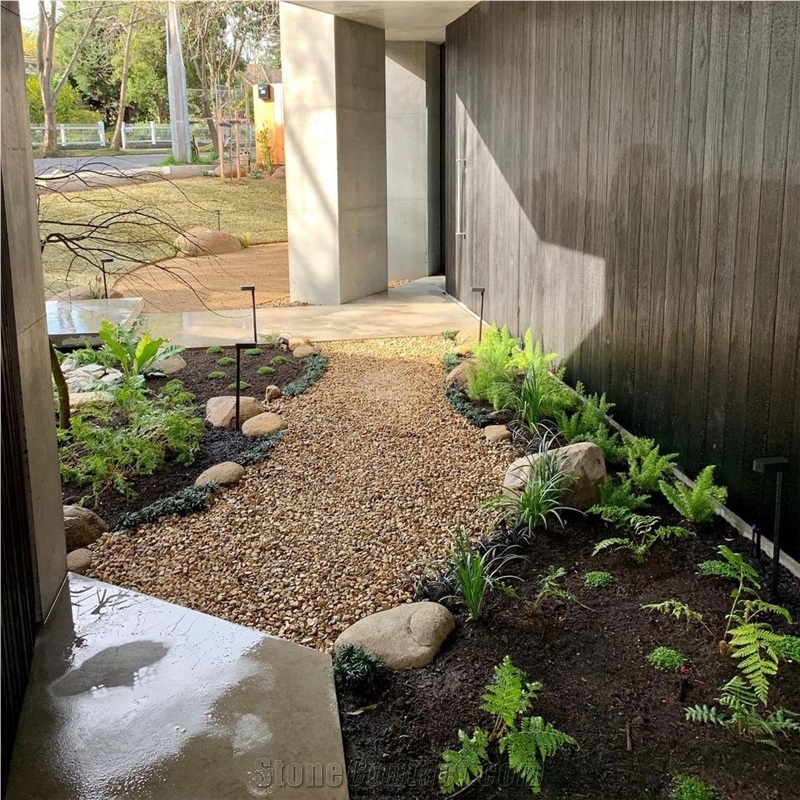 Yellow Pebble Stone for Decoration