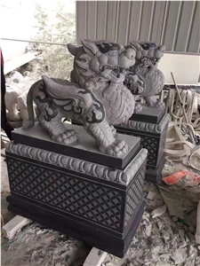 G654 Granite Mythi Stand by Pi Xiu Animal Carving