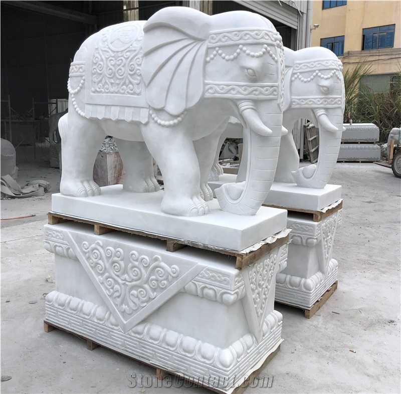 Top Quality Hotel Stone Handcarved Animal Statues