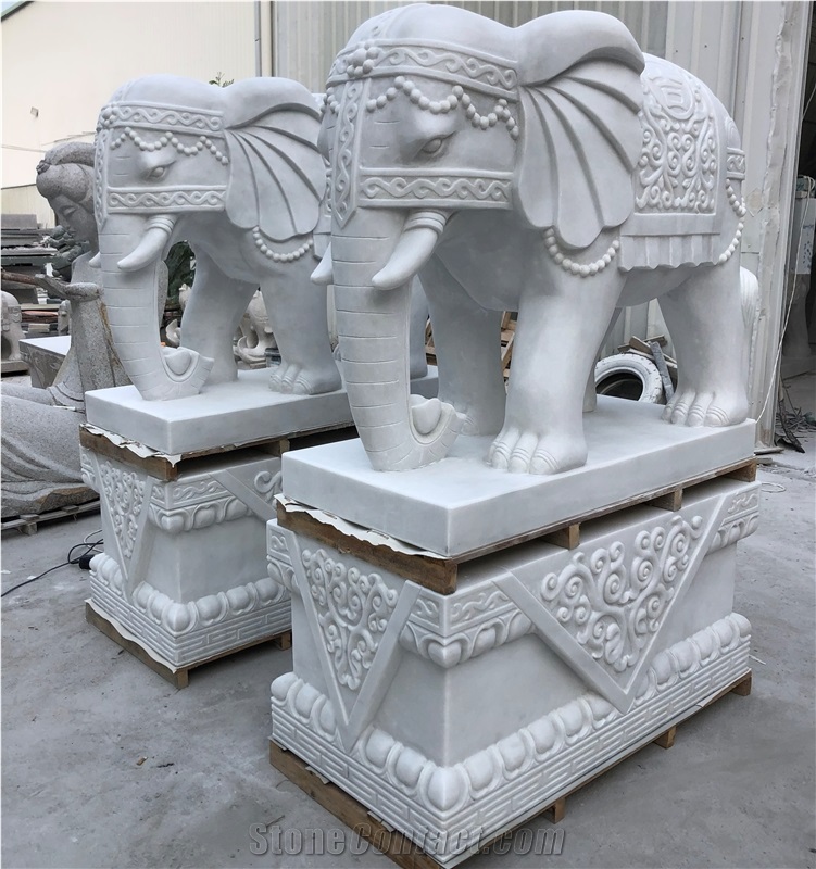 Top Quality Hotel Stone Handcarved Animal Statues