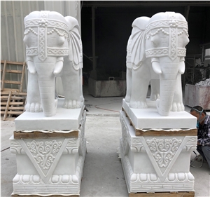 Top Quality Hotel Stone Handcarved Animal Statues
