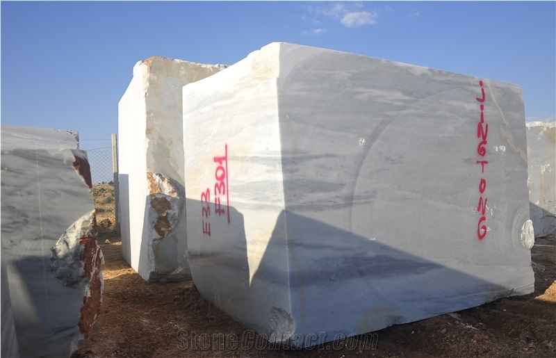 Bianco White Marble Blocks,Usak White Marble Blocks
