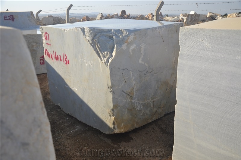 Bianco White Marble Blocks,Usak White Marble Blocks