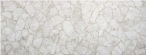 White Crystal Semiprecious Stone Bar Tops, Commercial Counters