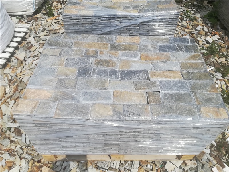 Multicolored Blue Stone Gneiss Tiles