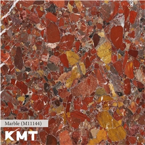 Red Conglomerate Marble M-11144