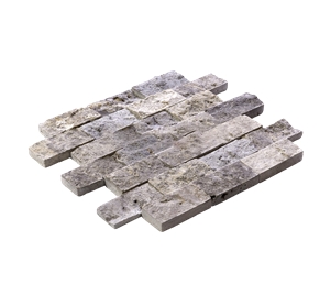 Silver Travertine Split Wall Panels
