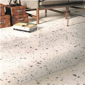 Eccitare Terrazzo Porcelain White Floor Tiles
