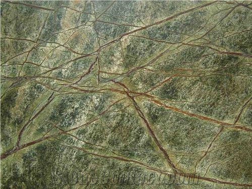 Rainforest Green Marble Slabs, India Green Marble