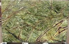 Rainforest Green Marble Slabs, India Green Marble