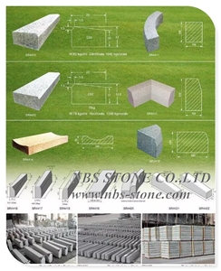 All Sides Flamed G602 Grey Granite Kerbs G603