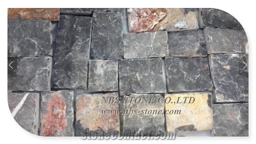 Black Limestone Loose Tumbled Castle Stone Panel
