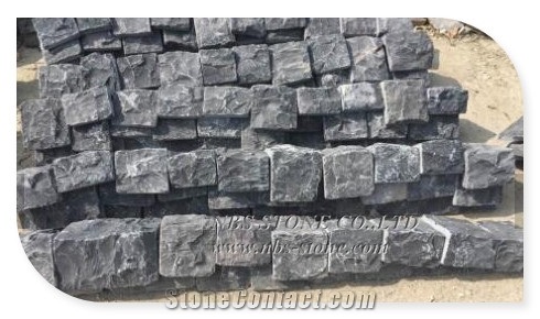 Black Limestone Loose Tumbled Castle Stone Panel