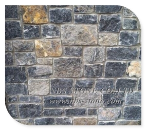 Black Limestone Loose Tumbled Castle Stone Panel