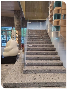 Brown Terrazzo Flooring Wall Cladding Tile Slab