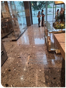 Brown Terrazzo Flooring Wall Cladding Tile Slab