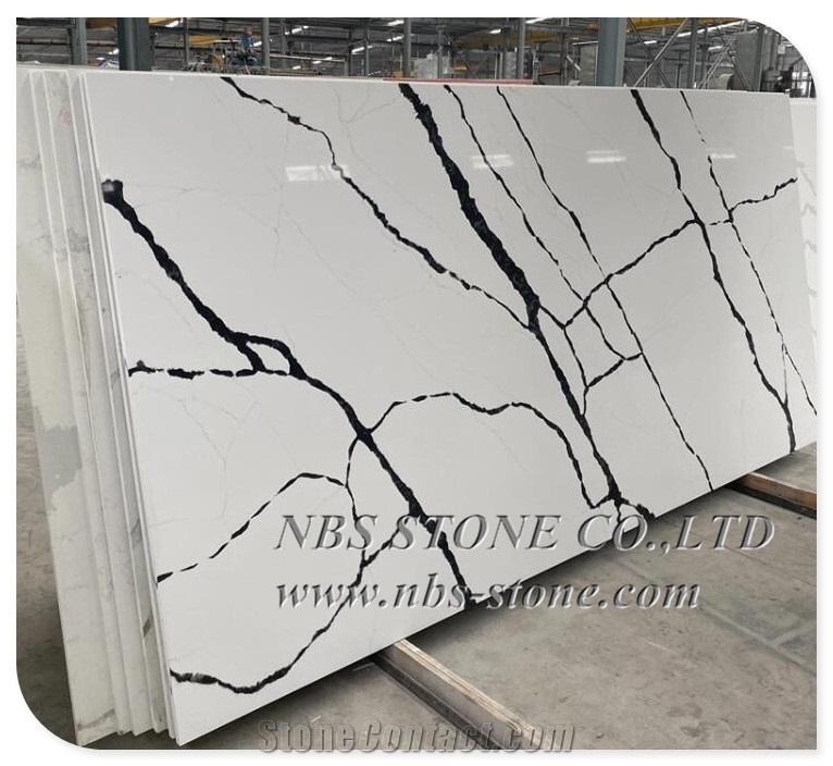 Calacatta White Quartz Stone Slab Sintered Stone