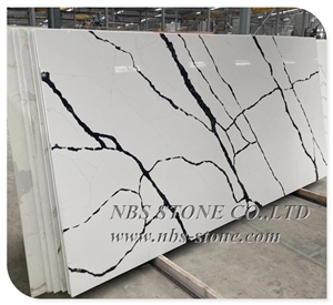 Calacatta White Quartz Stone Slab Sintered Stone Calacatta White Quartz Stone Slab Sintered Stone