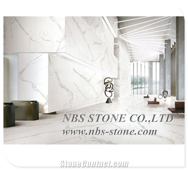 Calacatta White Quartz Stone Slab Sintered Stone